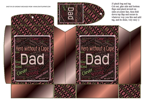 JJ DAD HERO WITHOUT A CAPE PINCH BAG AND TAG 3