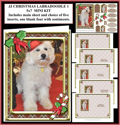 JJ LABRADOODLE CHRISTMAS 1 5X7 MINI KIT 