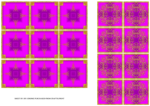 JJ CHRISTMAS LILAC AND GOLD EXTRA TEA BAG TILES