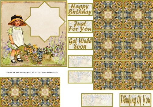 JJ FLOWER GIRL 5X5 TEA BAG
