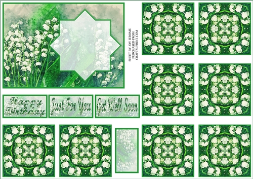 JJ LILY OF THE VALLEY A6 TEA BAG CARD