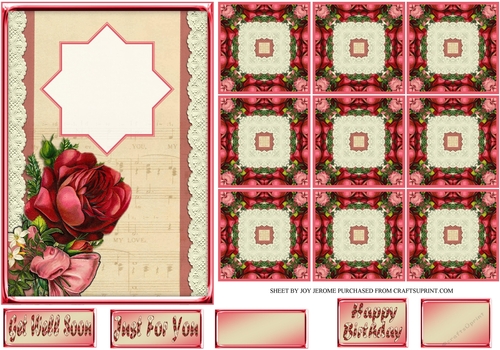 JJ ROSE 5X7 TEA BAG CARD