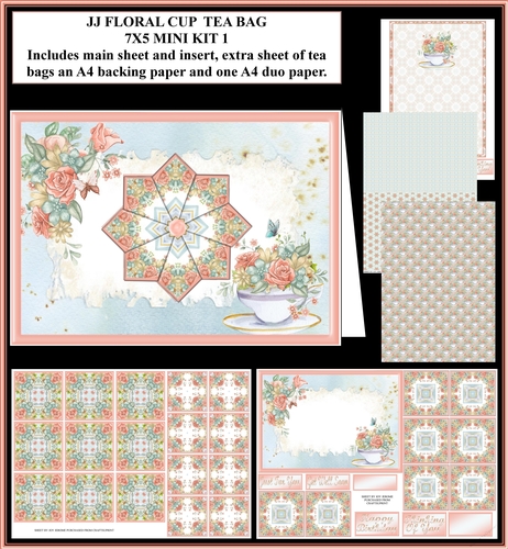 JJ FLORAL CUP TEA BAG MINI KIT 1