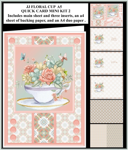 JJ FLORAL CUP A5 QUICK CARD MINI KIT 2
