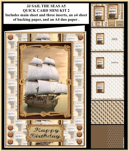 JJ SAIL THE SEAS A6 QUICK CARD MINI KIT 2