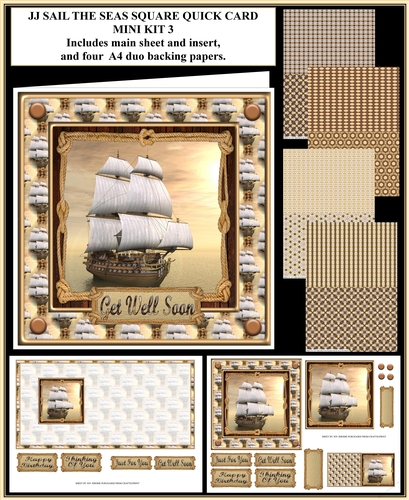 JJ SAIL THE SEAS SQUARE QUICK CARD MINI KIT 3