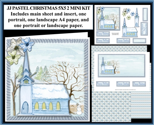 JJ PASTEL CHRISTMAS 2 5X5 MINI KIT