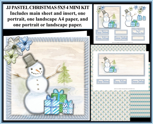 JJ PASTEL CHRISTMAS 4 5X5 MINI KIT
