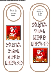 jj christmas santa in chimney door hanger