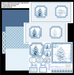 JJ BLUE CHRISTMAS2 SQUARE CARD MINI KIT