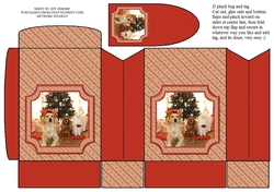 JJ PETS LOVE CHRISTMAS TOO PINCH BAG AND TAG