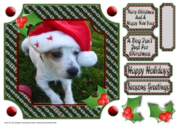 JJ PETS LOVE CHRISTMAS TOO JACK RUSSELL 8X8