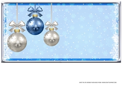 JJ CHRISTMAS BLUE BAUBLES 6X6 BLANK INSERT