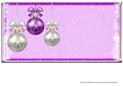 JJ CHRISTMAS PURPLE BAUBLES 6X6 INSERT