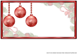 JJ CHRISTMAS SOFT RED BAUBLES 6X6 INSERT