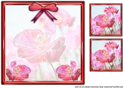 JJ WILD POPPY 8X8 CARD INSERT BLANK