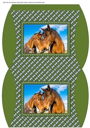 JJ FRIENDS FOREVER HORSES PILLOW BOX