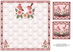  JJ BIRDS AND ROSES 8X8 QUICK CARD INSERT