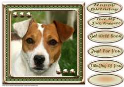 JJ LOVE MY DOG JACK RUSSELL 8X8