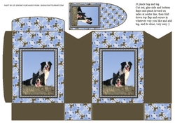 JJ FRIENDS FOREVER BORDER COLLIES PINCHBAG AND TAG
