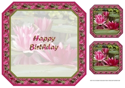 JJ WATER LILIES 8X8 INSERT HAPPY BIRTHDAY