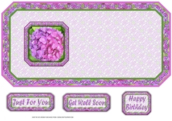 JJ HYRANGEA LAVENDER - PINK 6X6 INSERT
