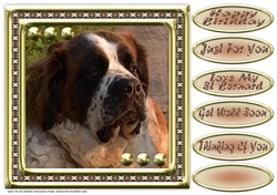 JJ LOVE MY DOG ST BERNARD 8X8