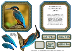 JJ KINGFISHER 5X5 DECOUPAGE