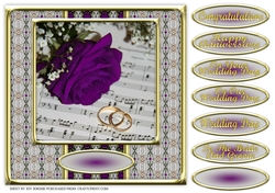 JJ MAUVE ROSE WEDDING OR ANNIVERSARY 8X8