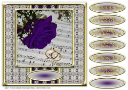 JJ PURPLE ROSE WEDDING OR ANNIVERSARY 8X8
