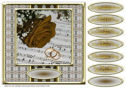 JJ VINTAGE GOLD ROSE WEDDING OR ANNIVERSARY 8X8