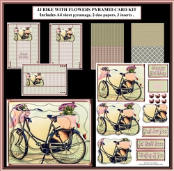 JJ BIKE AND FLOWERS PYRAMID CARD KIT