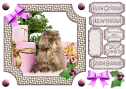 JJ PETS LOVE CHRISTMAS TOO CAT WITH GIFTS 8X8