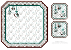 JJ CHRISTMAS BAUBLES PEACE JOY AND LOVE 8X8 INSERT BLANK TURQUOISE