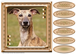 JJ LOVE MY DOG GREYHOUND 3 8X8