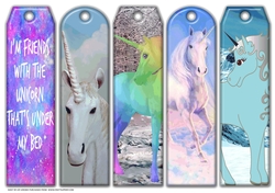 JJ ASSORTED BOOKMARKS UNICORNS