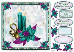 JJ CHRISTMAS CANDLES 1 8X8