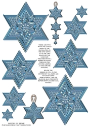 JJ CHRISTMAS GLASS STAR BLUE DECORATION