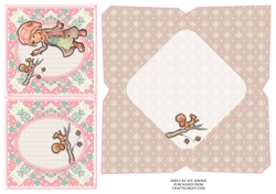 JJ COSY WINTER CUTIE 4X4 CARD AND ENVELOPE