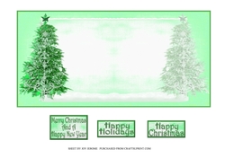 JJ CHRISTMAS TREE BRIGHT GREEN 5X5 INSERT
