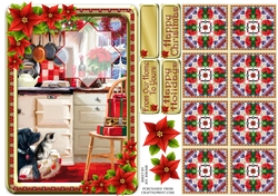 JJ THE CHRISTMAS KITCHEN A5 TEA BAG CARD