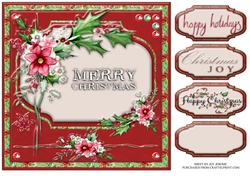 JJ CHRISTMAS FLORAL 8X8.