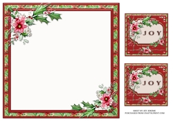 JJ CHRISTMAS FLORAL 8X8 INSERT BLANK.