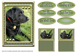 JJ LOVE MY DOG LABRADOR RETRIEVER 5X7 BLACK.