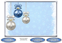 JJ CHRISTMAS BLUE BAUBLES 5X7 INSERT