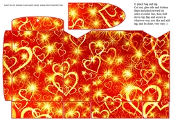 JJ GOLD AND RED HEARTS PINCHBAG AND TAG