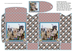 JJ PETS LOVE EASTER TOO DOGGIE PALS PINCH BAG AND TAG