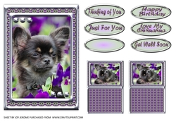JJ LOVE MY DOG CHIHUAHUA 5X7