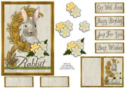 JJ COUNTRY CAPERS 5X7 RABBIT