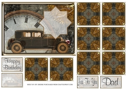 JJ DAD BIRTHDAY TEA BAG CARD SHEET 7X5